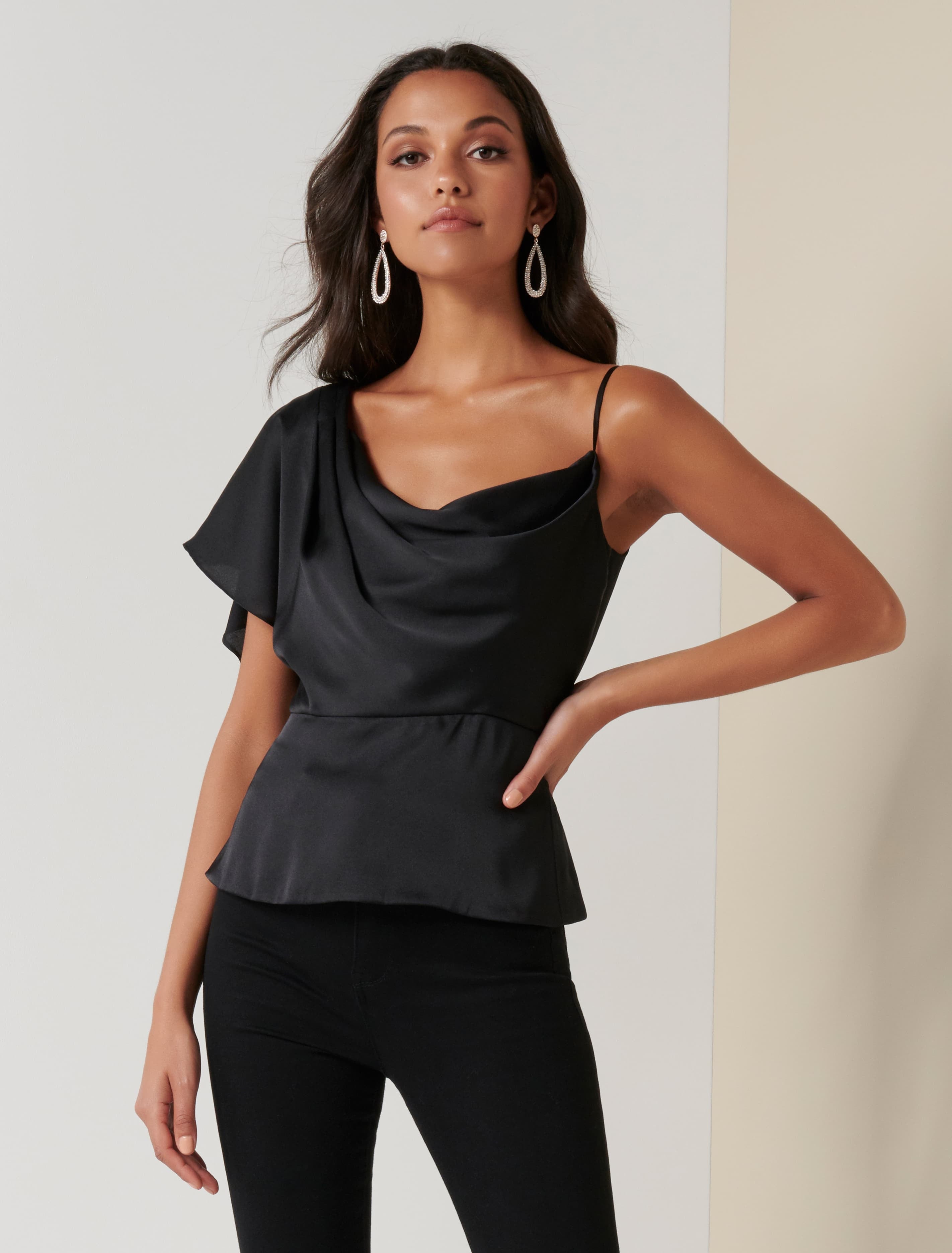 Danielle One Shoulder Satin Top - Women's Fashion | Forever New