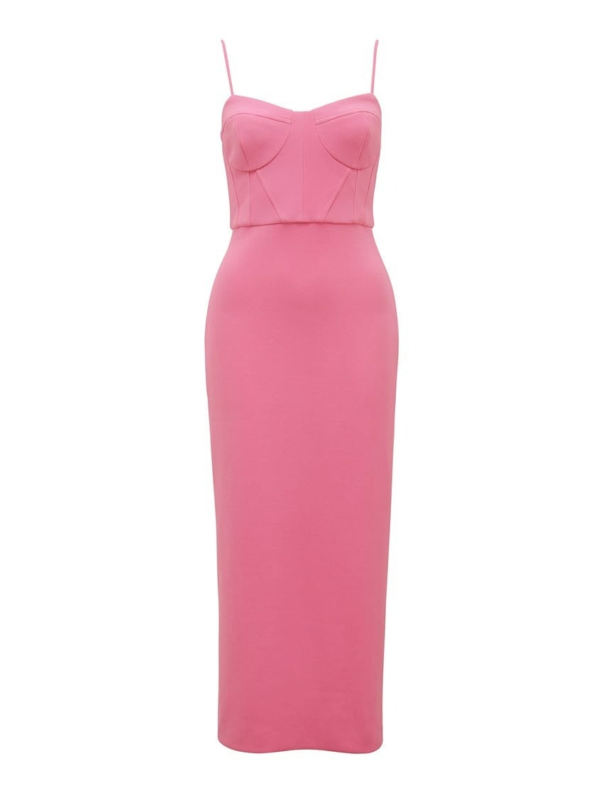 Elsa Corset Bodycon Midi Dress