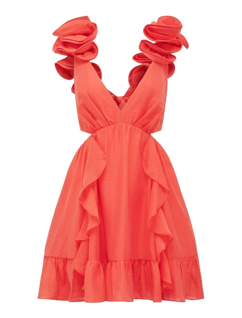 Evan Ruffle Mini Dress