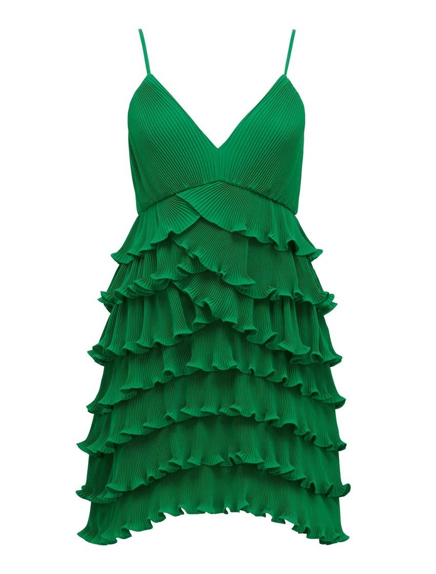 Frankie Ruffle Pleated Mini Dress