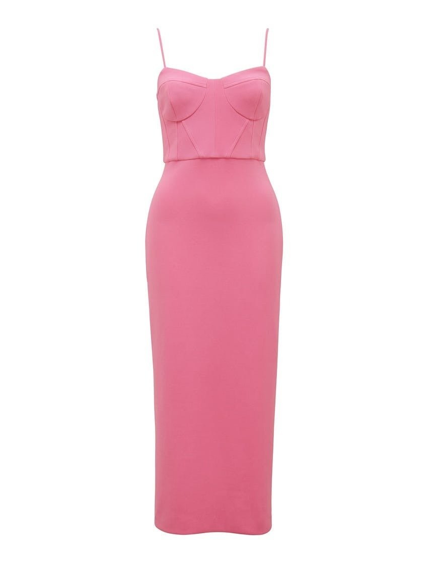 Elsa Corset Bodycon Midi Dress