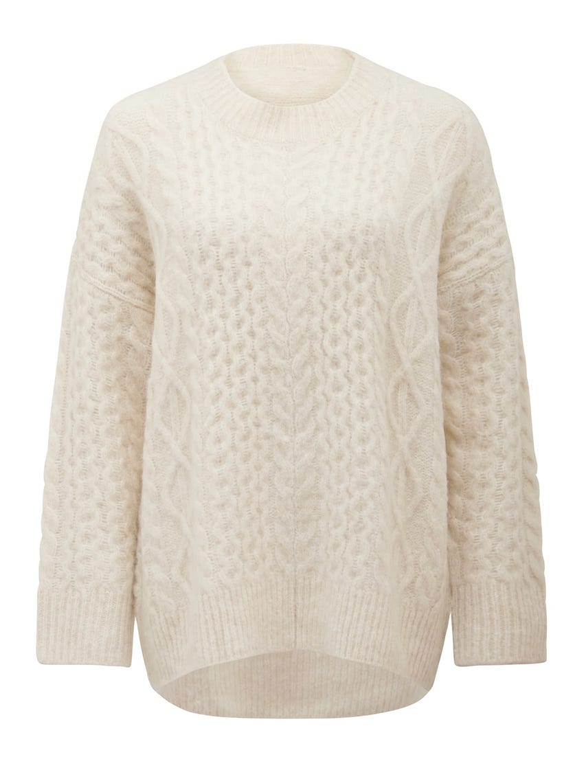 Maggie Texture Cable Knit Jumper